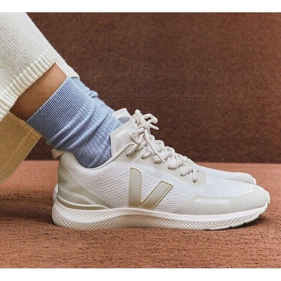 WOMEN IMPALA VEJA ENGINEERED MESH Eggshell White Training Sneakers Shoes Sz 9 40 - Picture 1 of 9